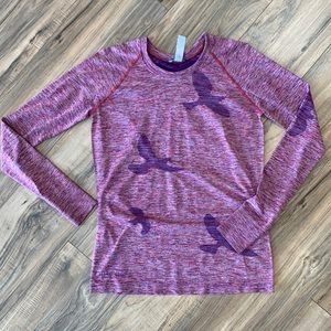Oiselle Flyte long sleeve heather crimson size M